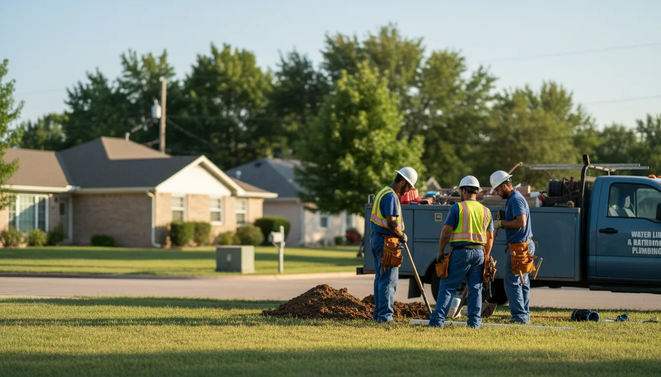 Residential water line and bathroom plumbing service in Fairfield, OH